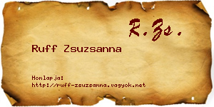 Ruff Zsuzsanna névjegykártya