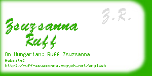 zsuzsanna ruff business card